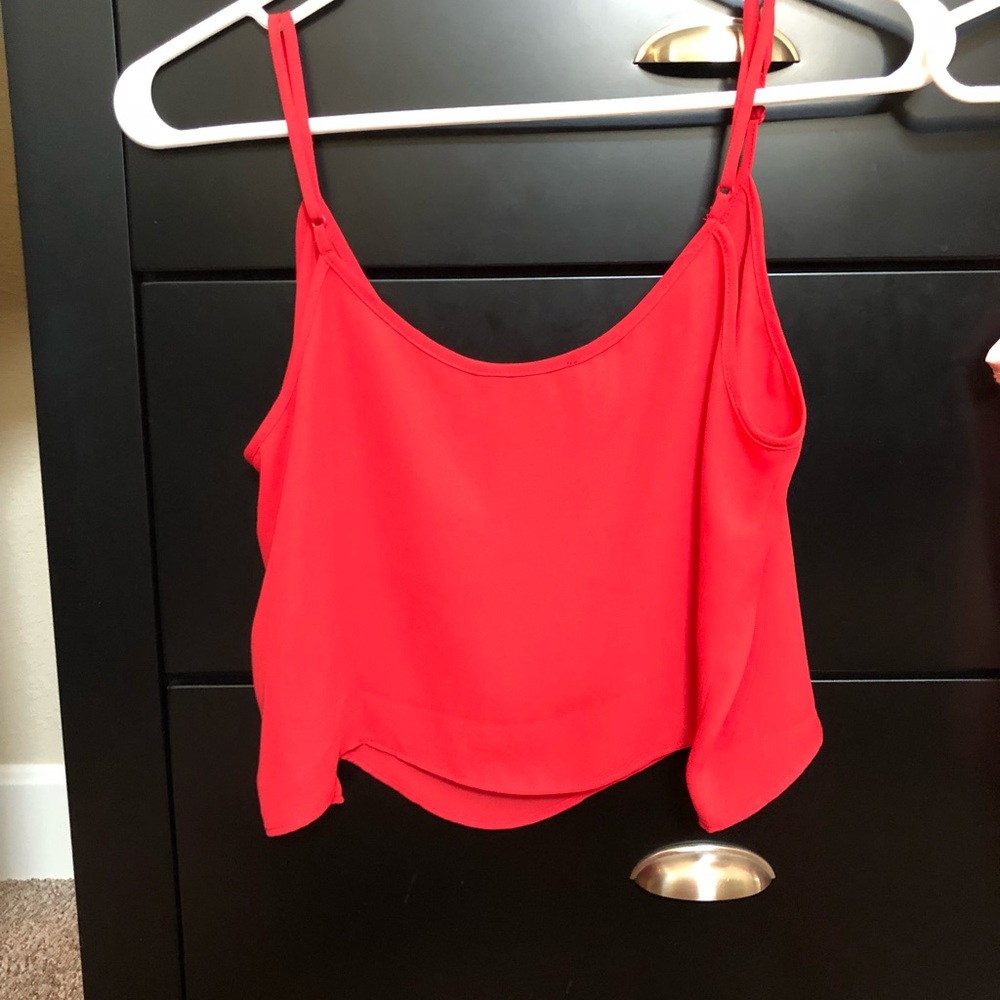 Red crop top
